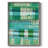 Teal Pattern I Framed Print - Solid Wood
