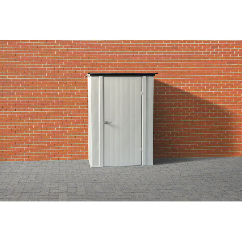 Small Gray Metal Vertical Storage Shed Kit