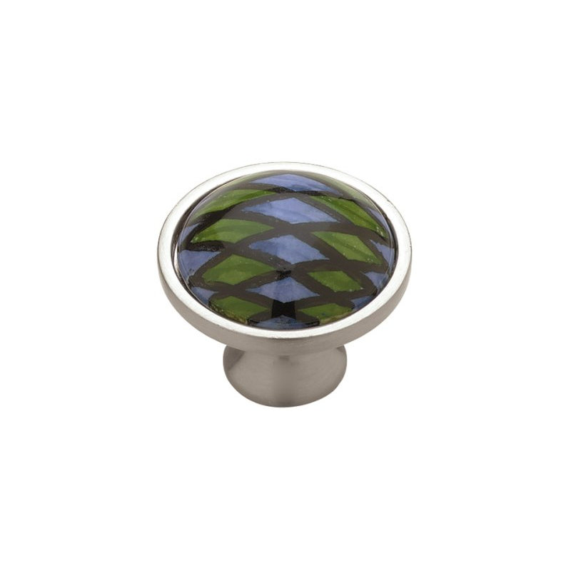 (Paquet de 5) Poignée arlequin à insert 1-3 / 8 po et nickel satiné