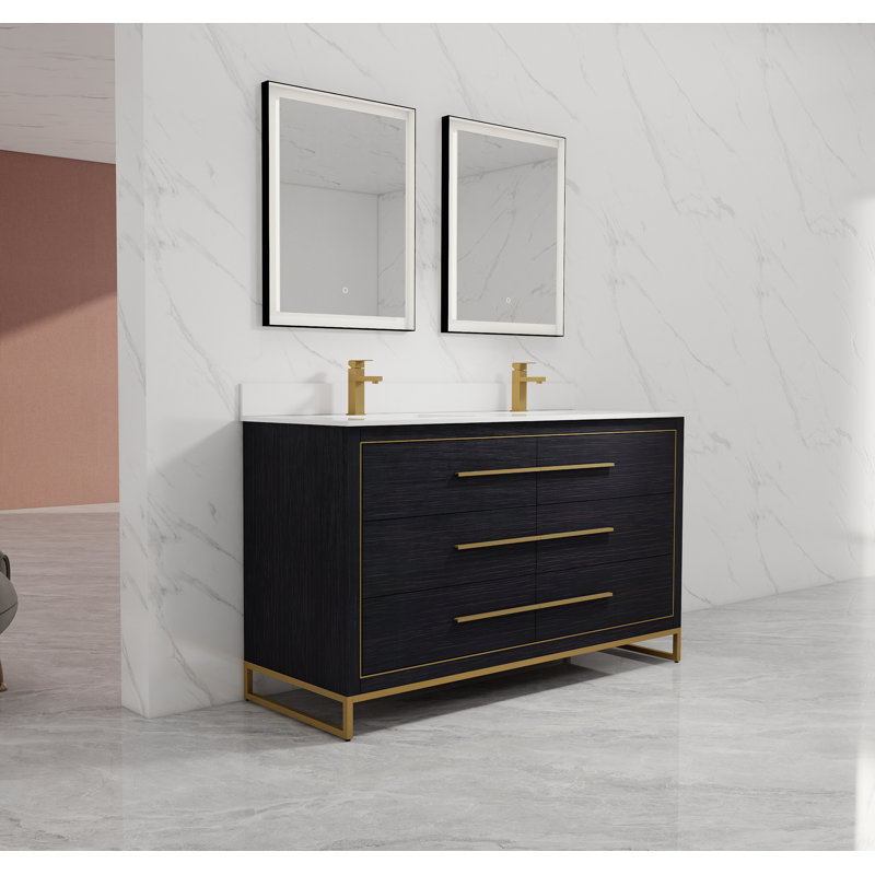 Ensemble de meuble-lavabo double 60 po Carroll
