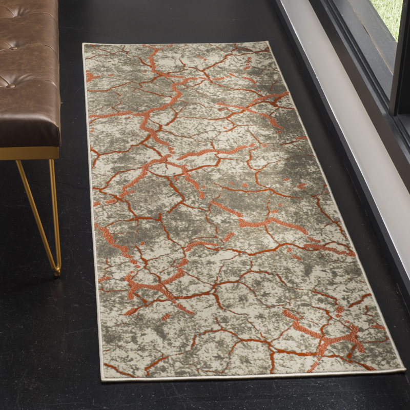 Sorrentino Porcello Performance Abstract Rug, Runner 2'4" x 6'7"