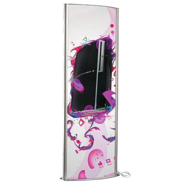 Totem Poster Display Double Sided With Light, 77.79" H x 28.97" W