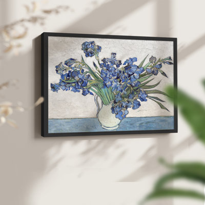 Iris bleu - impression encadrée - réarmable