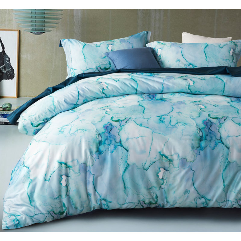 Cevennes Cotton Damask Duvet Cover, King/Cal. King Duvet Cover + 2 Shams