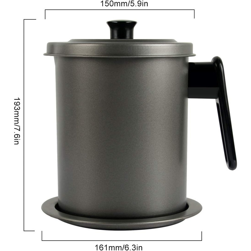 Bacon Grease Container With Strainer