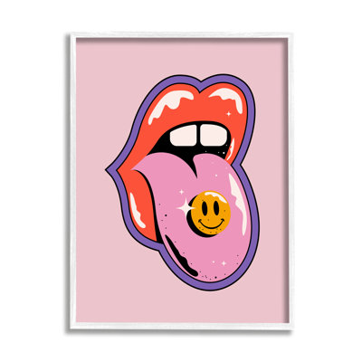 Lèvres rétro avec cadre flottant Smiley par House of Lulu