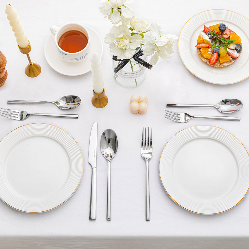 46-piece Silverware Set With Serving Utensils