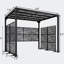 Ensemble de pergola en métal 8 x 10 pi avec 4 écrans d'intimité