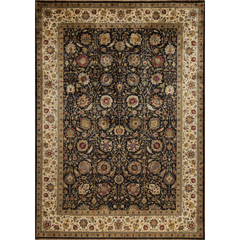 Kingdom Hand Knotted Wool Area Rug, Rectangle 12' x 18'
