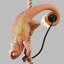 Luminaire suspendu lézard avec corde en jute et douille E26 câblée-853063739
