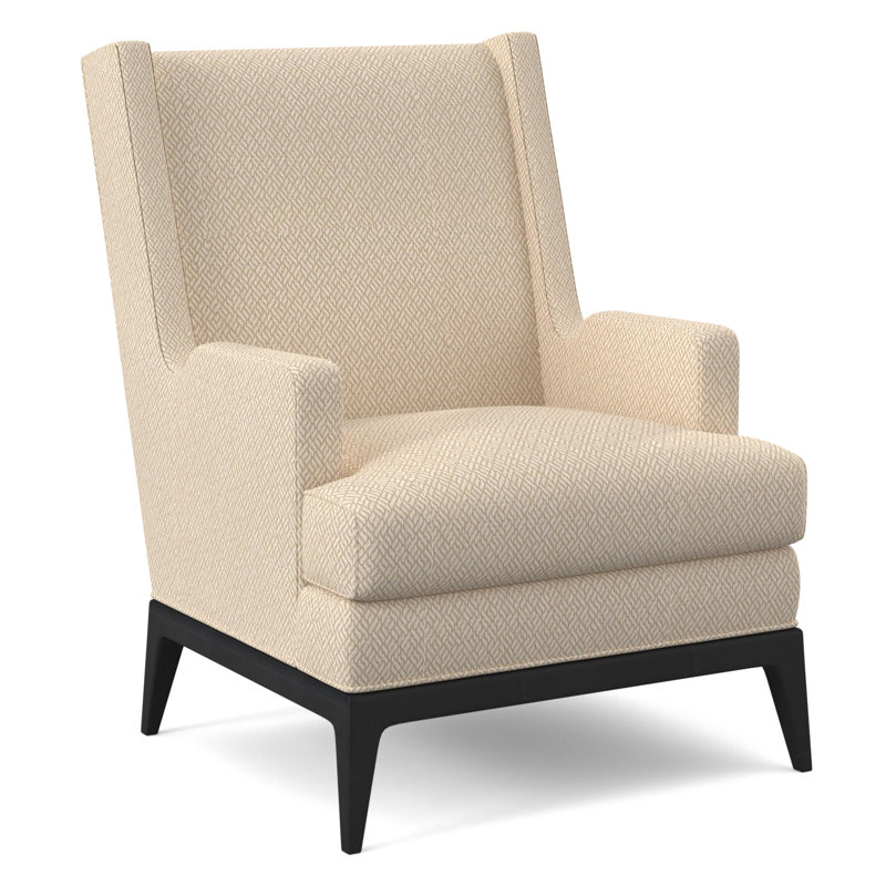Fauteuil à oreilles de 29 po de large Cooper, Ivoire filigrane, Espresso