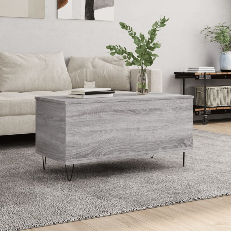 Moriaty Coffee Table, 90cm L x 44.5cm W x 45cm H, Gray Sonoma