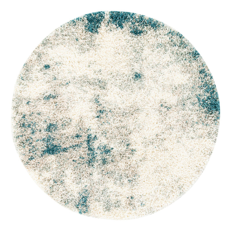 Performance Abstract Indoor Rug, Round 4'1"
