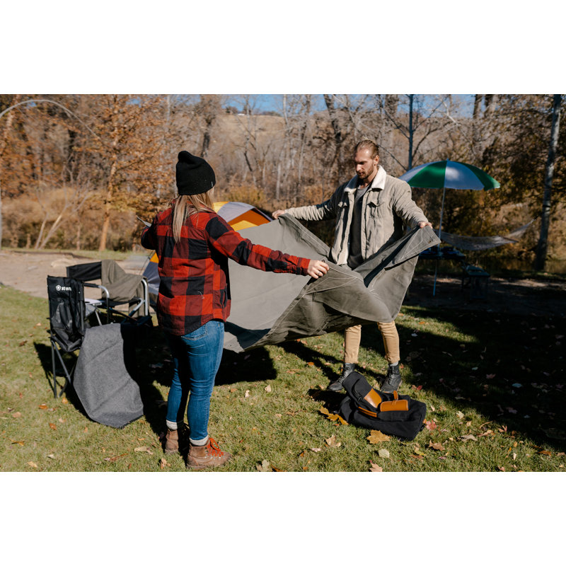 Heavy Duty Green Cotton Canvas Tarp with Brass Grommets