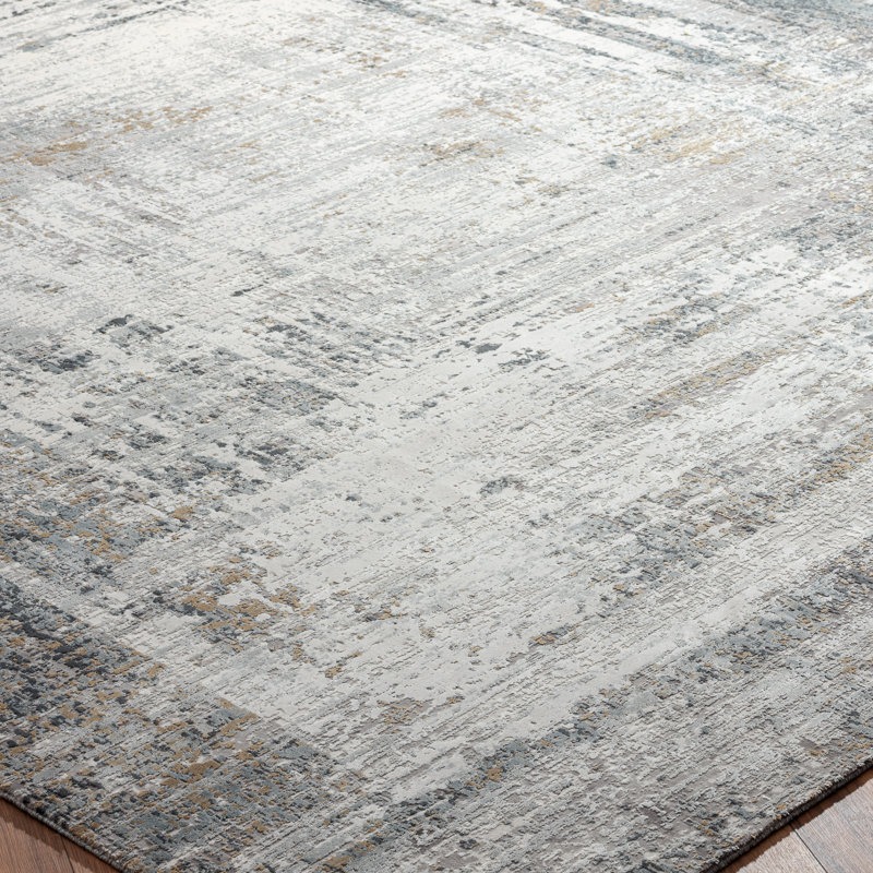 Evgenii Area Rug, Gray/White, Rectangle 7'9" x 9'9"