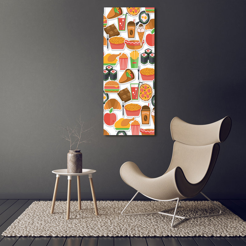 Eating Fast Food - Wrapped Canvas Print