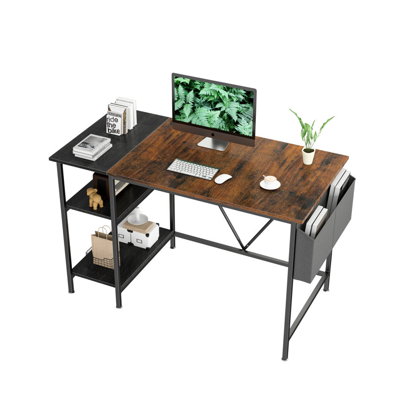Bureau Baret, H 29,5 po x l 47 po x P 23,6 po, Brun / noir