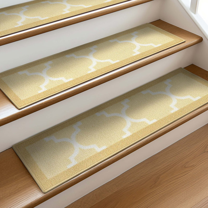 Tapis d'escalier antidérapant Gioanna Brooklyn, Beige