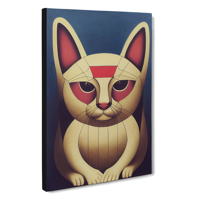 Lucky Cat Abstract - Wrapped Canvas, 50cm H x 35cm W x 3cm D