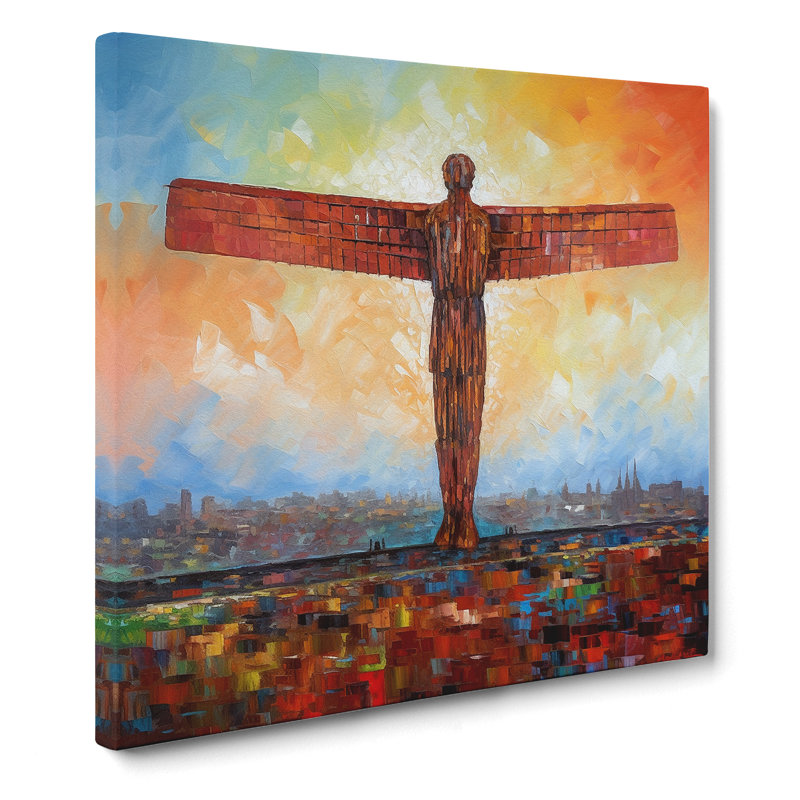 Angel Of The North Post-Impressionism - Wrapped Canvas, 35cm H x 35cm W x 3cm D