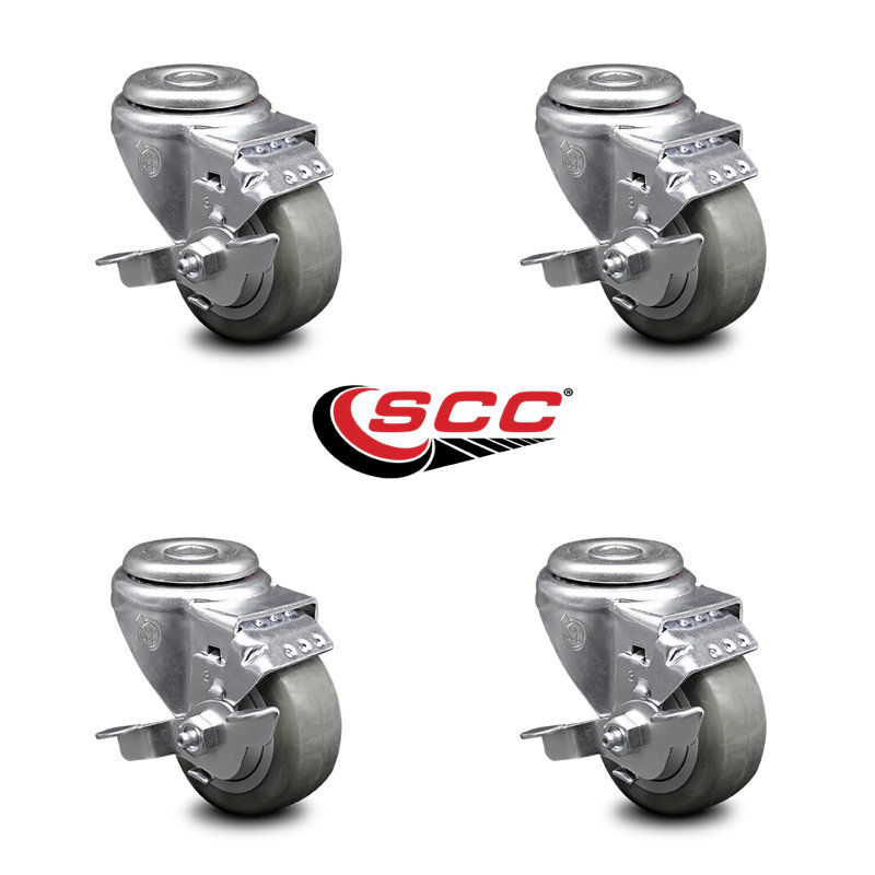 Polyurethane Caster, Gray