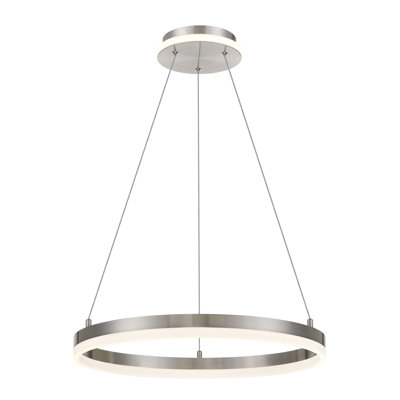 1 - Light Brushed Nickel LED Unique/Statement Pendant