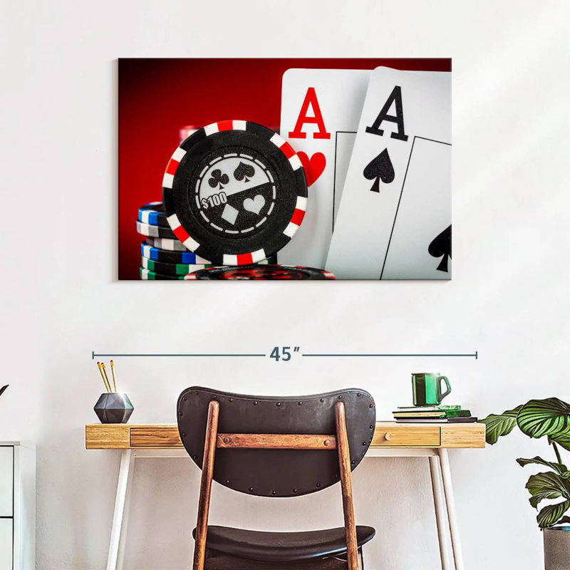 'Chips And Aces, 26" H x 39" W