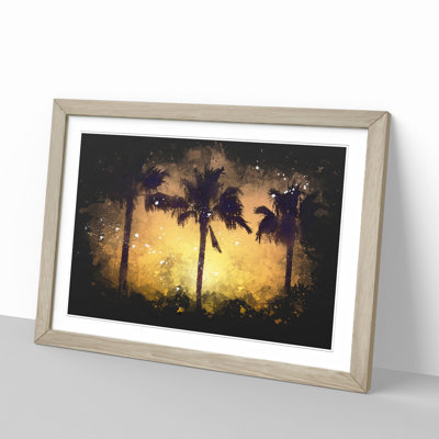 Palm Trees at Sunset Vol.1 - Picture Frame Painting