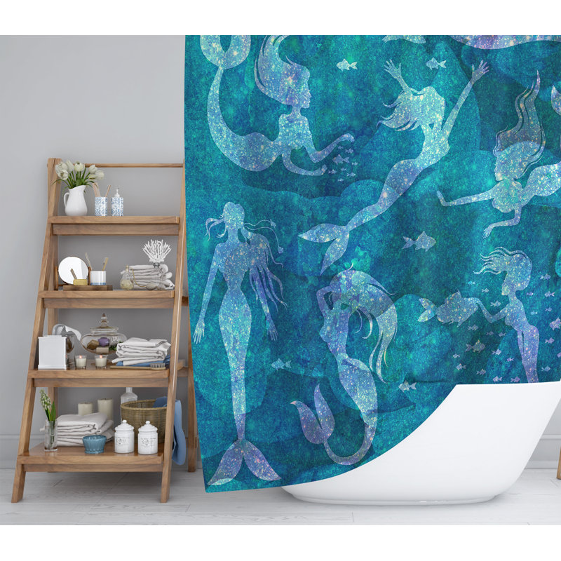 Grati Abstract Shower Curtain, 83" H x 70" W