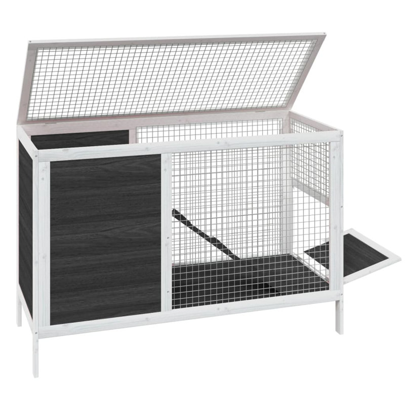 Newnan Small Animal Hutch, Grey/White