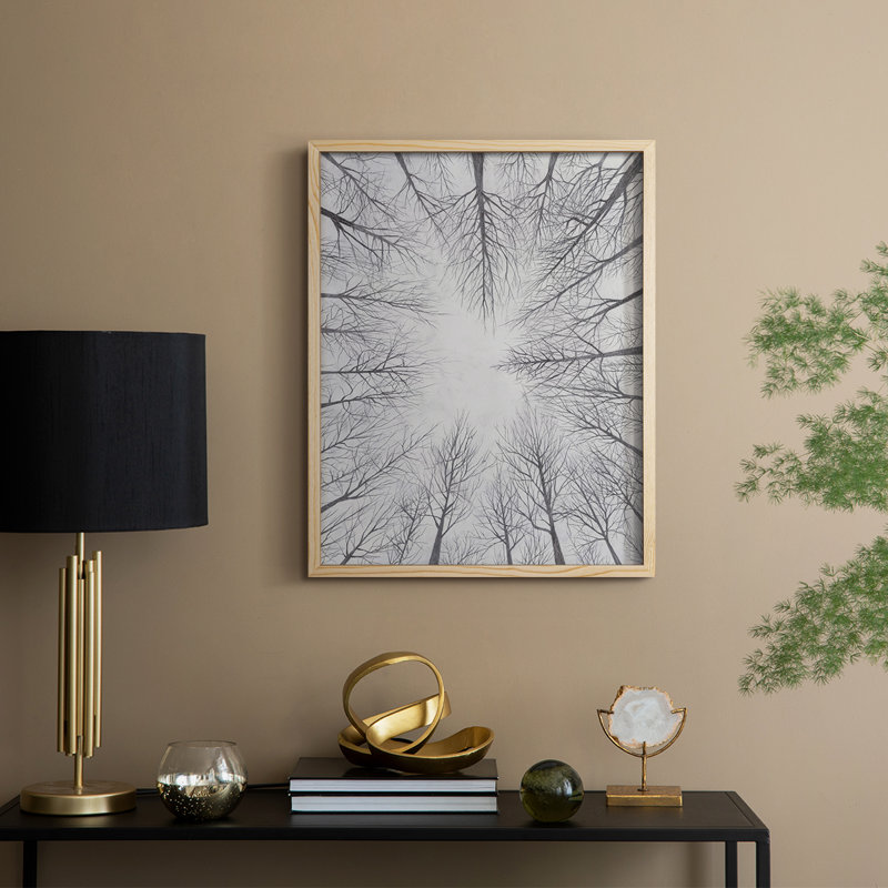 Deciduous Canopy I Framed Print - Solid Wood, 11" H x 9" W