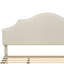 Très grand lit plateforme tapissier avec tête de lit réglable, lit plateforme rembourré en tissu de lin de style simple et moderne, aucun sommier tapissier requis, assemblage facile-1960433314-1960433325