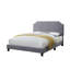 Lit plateforme tapissier en velours avec tête de lit festonnée et garniture cloutée Luxury-65862796-65862797