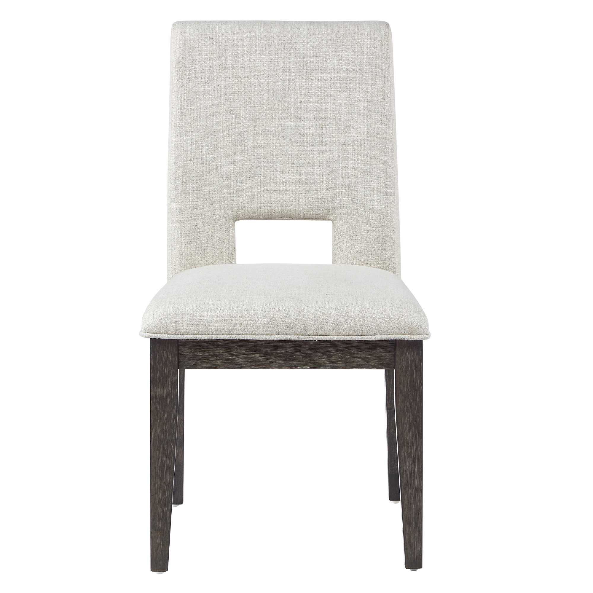 Regan Evan Upholstered Polyester Side Chair, Eggshell White