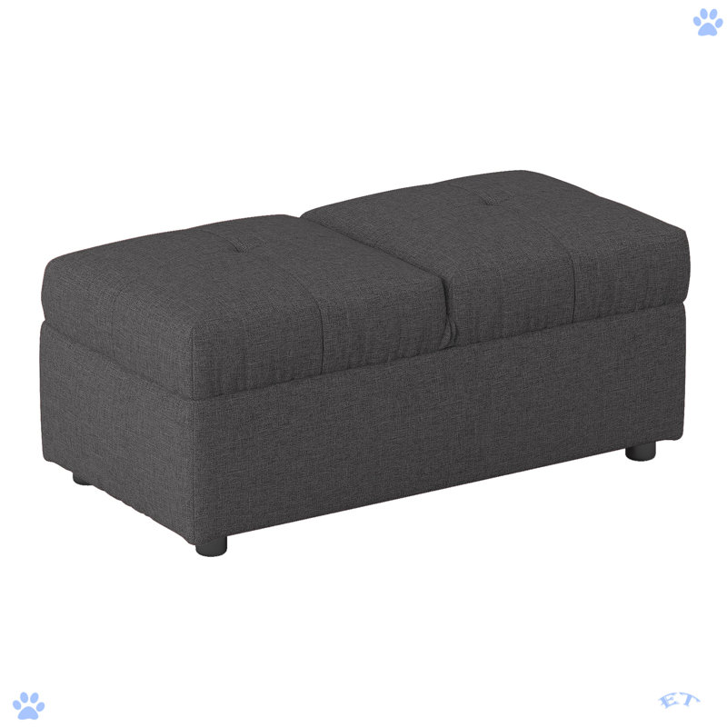 Fauteuil convertible 1Pc, Tissu gris