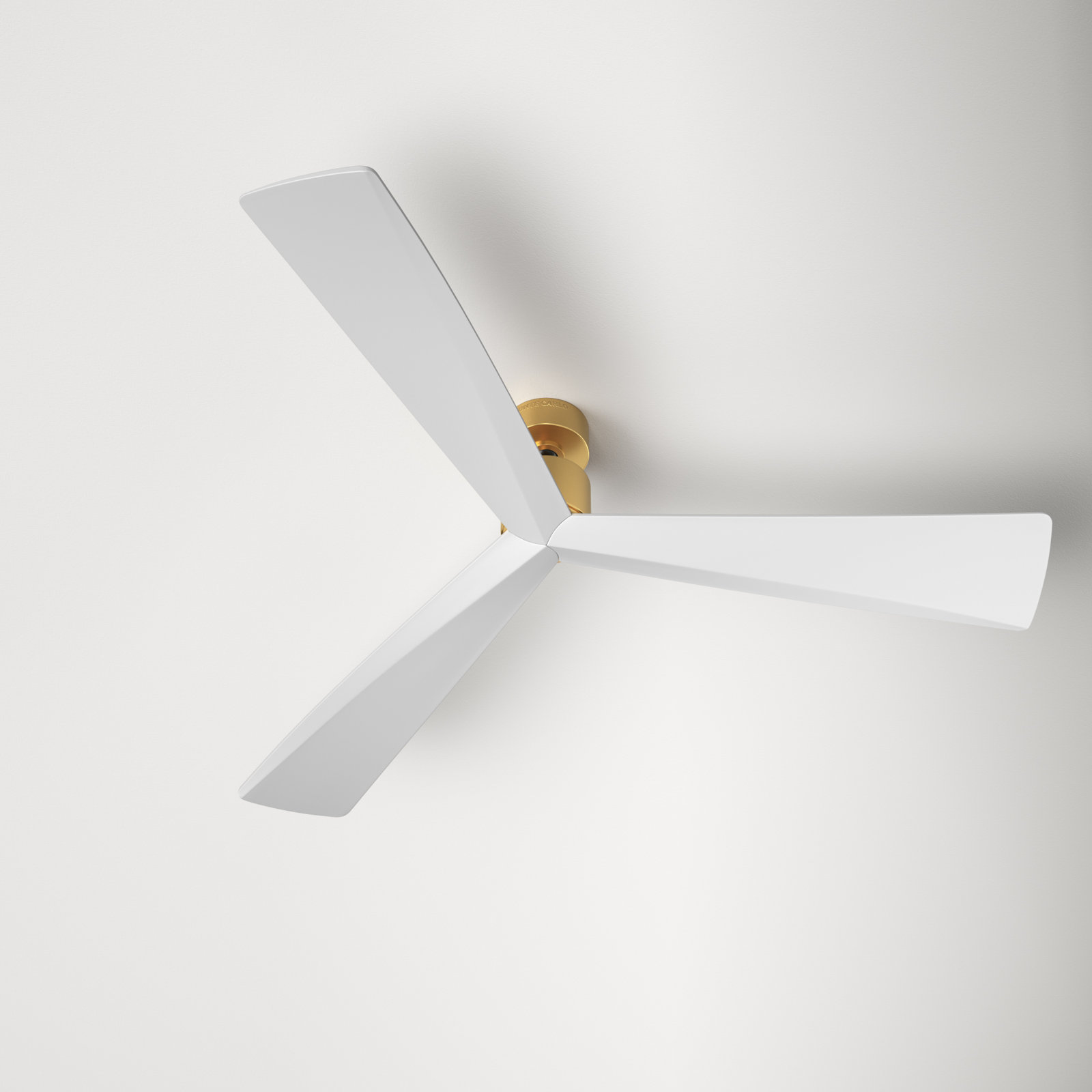 Mirage 60'' 3 Blade Ceiling Fan, Burnished Brass/Matte White, 60"