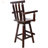 Rustic Bar Stool - Fir Wood Construction, Comfortable Backrest, Wide Armrests, 360° Swivel, Ideal For Kitchen And Dining Areas, Bar Stool