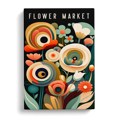 XMKTMKT-174 Contemporary Flower Market Exhibition No.1 - Wrapped Canvas