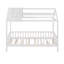 Lit simple en bois avec clôture, blanc