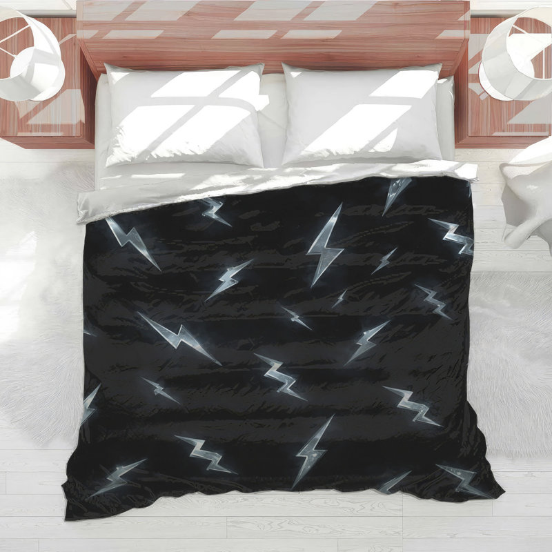 Lightning Bolt Pattern Comforter, Twin