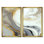 Abstrait de marbre blanc et doré - impressions sur toile de marbre abstrait, art mural abstrait blanc 2 pièces