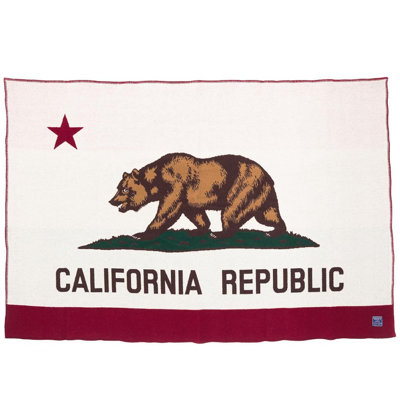 Jeté en laine California Flag