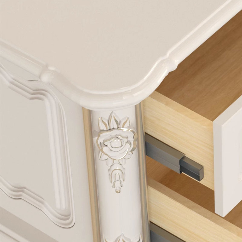 Bureau en bois massif de style européen, H 29,92 po x l 55,12 po x P 23,62 po