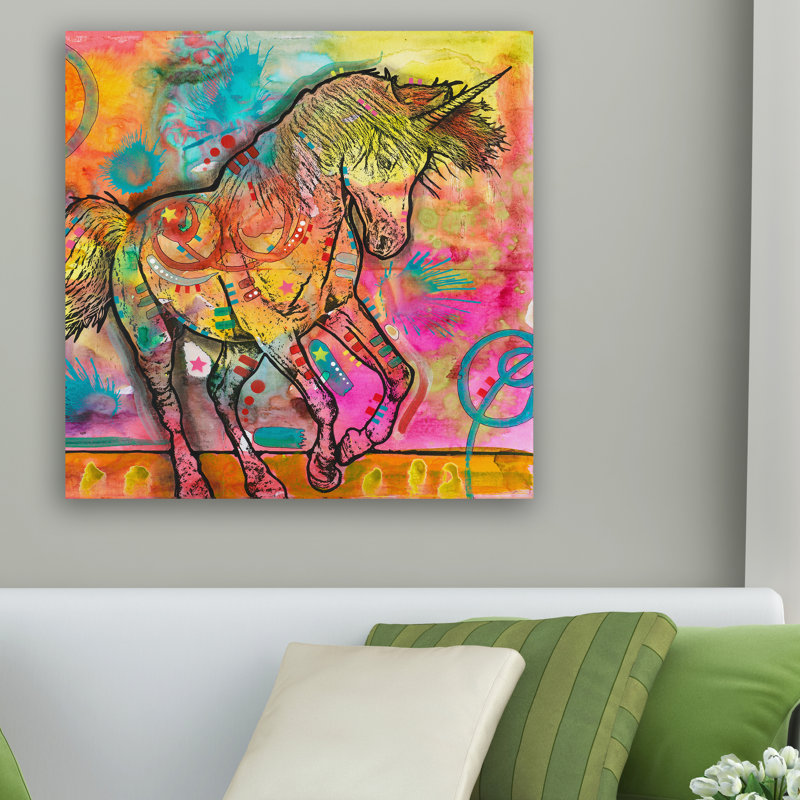 « licorne », impression, H 16 po x l 16 po x p 0,125 po, Sans cadre, Sans mat