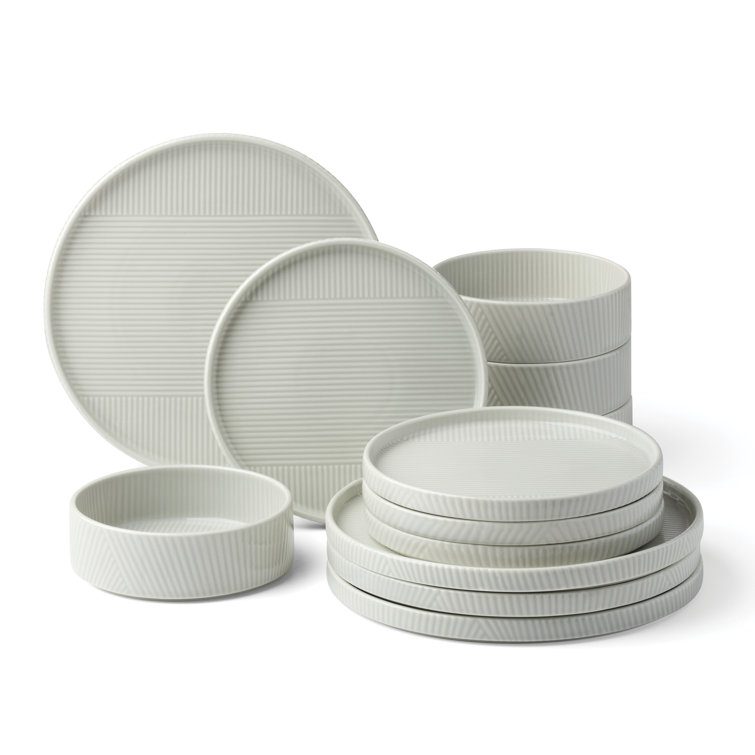 Modulus 12-Piece Dinnerware Set, Nightshade