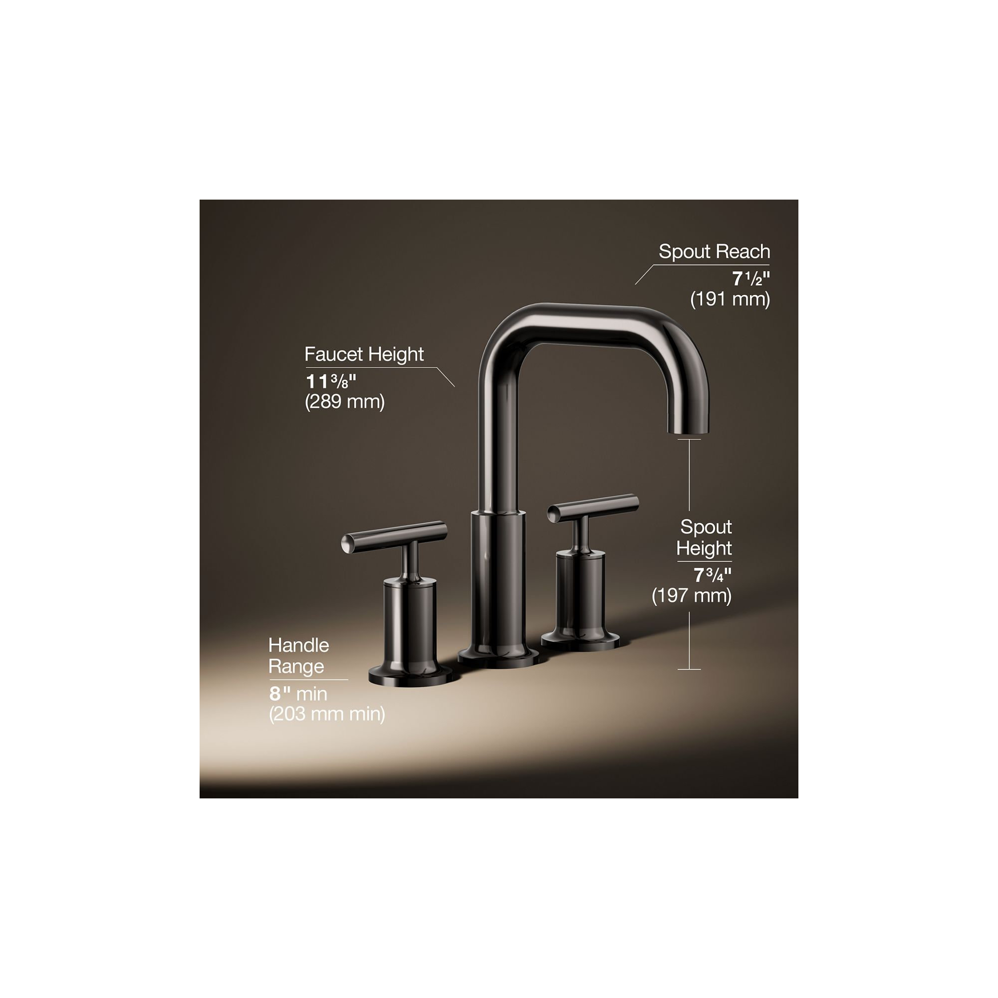 Purist for Two Deck-Mount Bath Faucet Trim for High-Flow Valve with Lever Handles, Valve Not Included, Vibrant Titanium