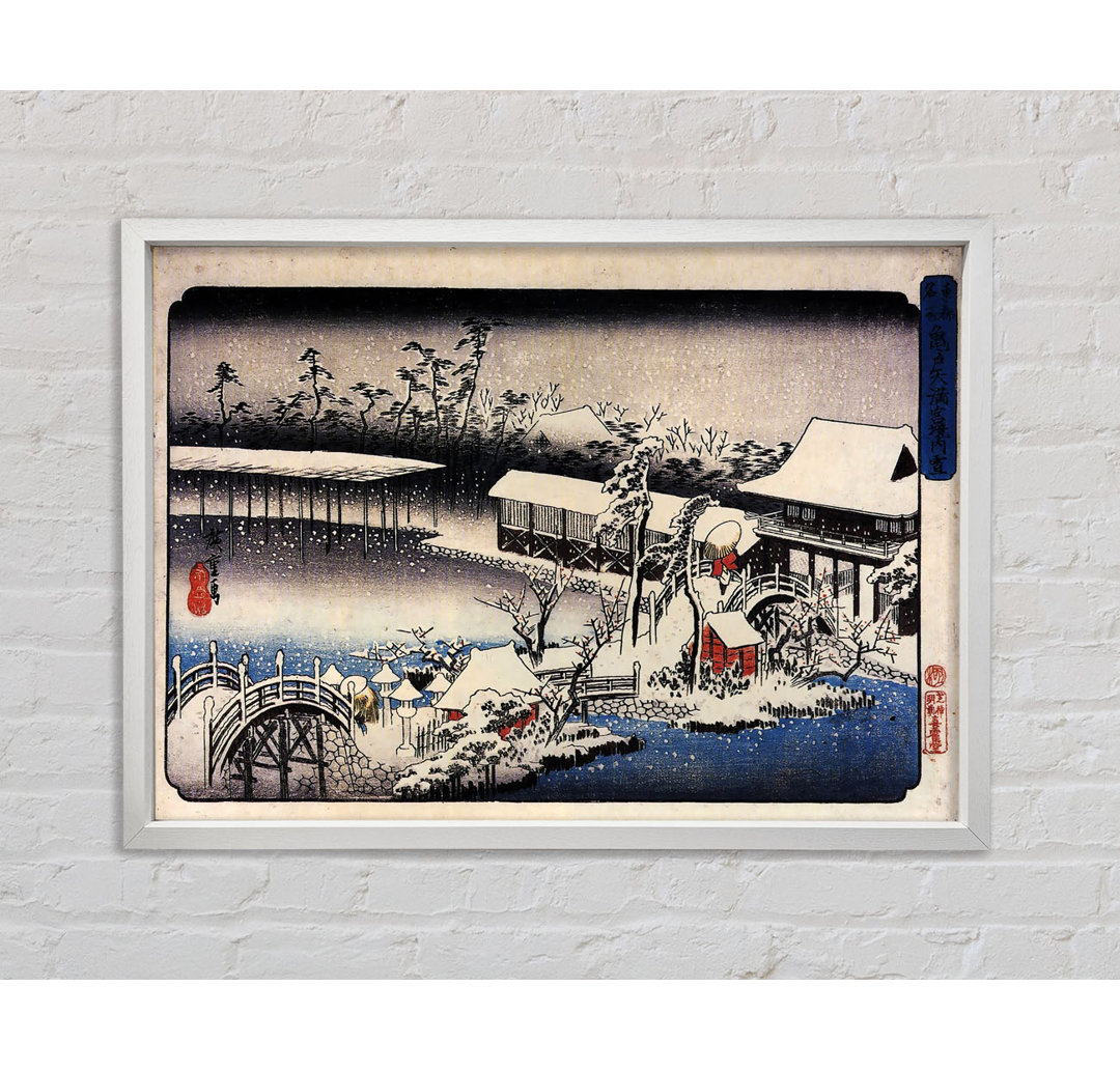 Hiroshige-Tempelkomplex im Schnee - Druck