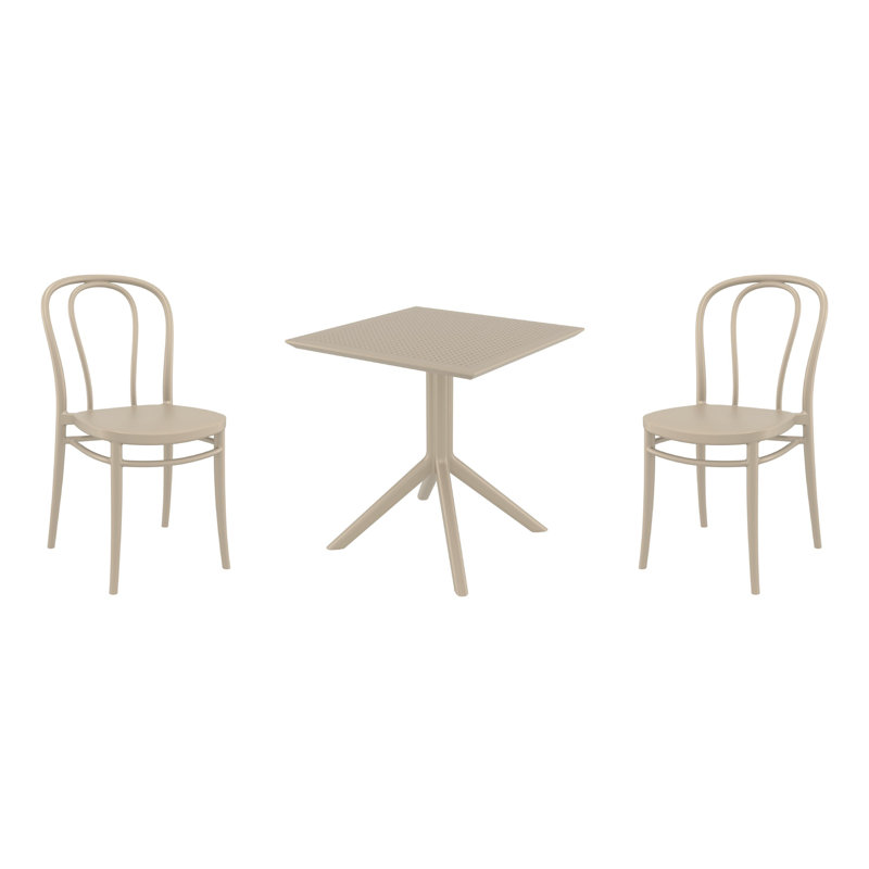 Ensemble bistro 27,5 po Farrah, Taupe