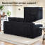 Canapé convertible avec mousse à mémoire de forme, structure en acier, sans assemblage, conception compacte pour les petits espaces et les appartements (noir)-930361798