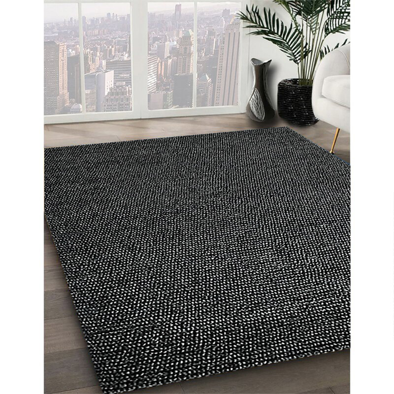 Tapis 100% moderne de style Mid-Century 277 lavable à la machine, Rond 4 pi